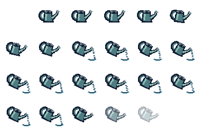 Original watering-can animation sheet with 24 fixed 64px cells